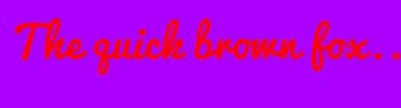Image with Font Color FF0000 and Background Color AC00FF